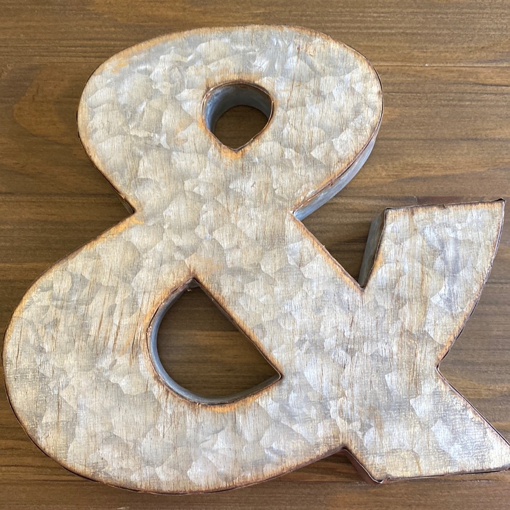 ArtMinds Galvanized Farmhouse Metal 3-D Letter Wall Decor - &